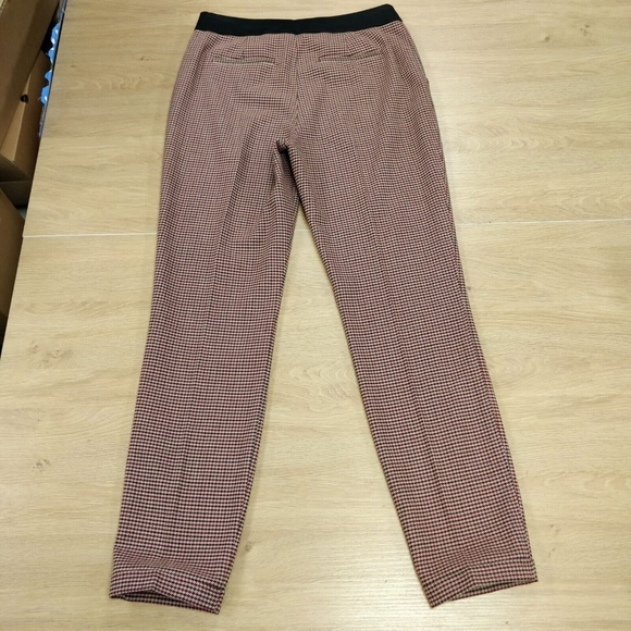 $350 GREY JASON WU Milano Stretch Skinny Pants Houndstooth Plaid Red Multi 4 - Picture 7 of 9